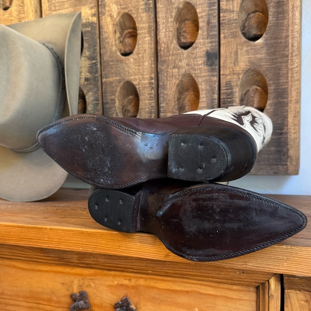 Super Cool Vintage Nocona Cowboy Boots Size 8 - Picture 7 of 7